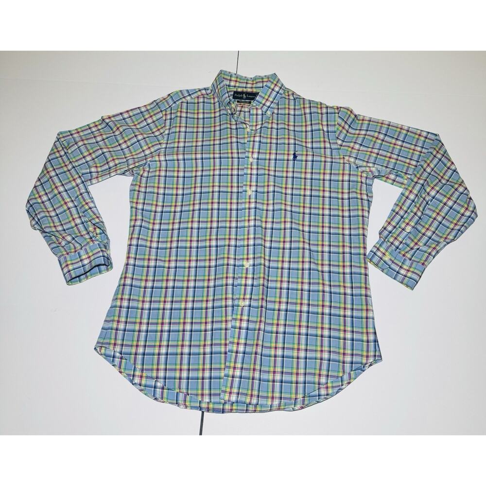 Ralph Lauren Classic Fit Button Down Shirt Men’s Medium Multi Color Plaid